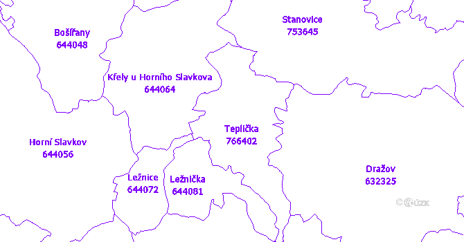 Katastrální mapa Teplička