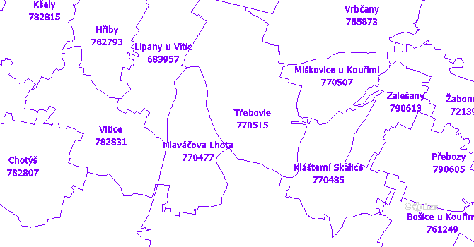 Katastrální mapa Třebovle