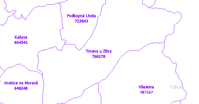 Katastrální mapa Trnava