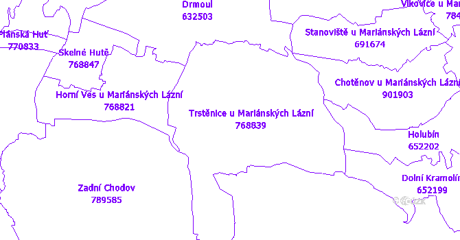 Katastrální mapa Trstěnice