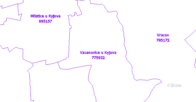 Katastrální mapa Vacenovice