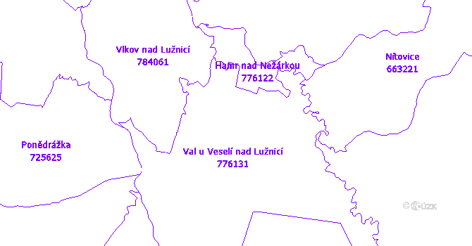 Katastrální mapa Val