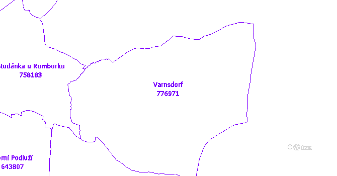 Katastrální mapa Varnsdorf