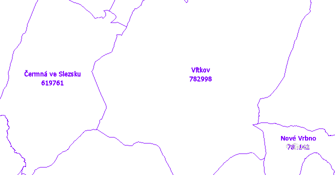 Katastrální mapa Vítkov