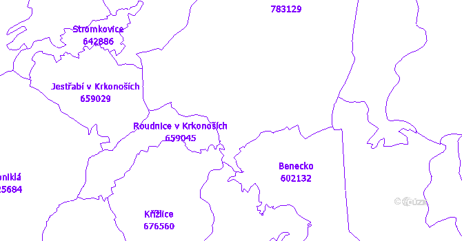 Katastrální mapa Vítkovice