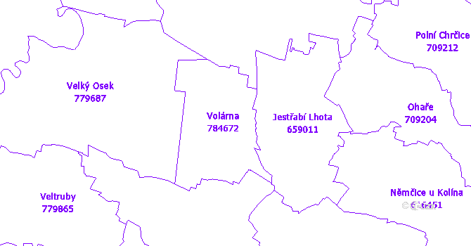 Katastrální mapa Volárna