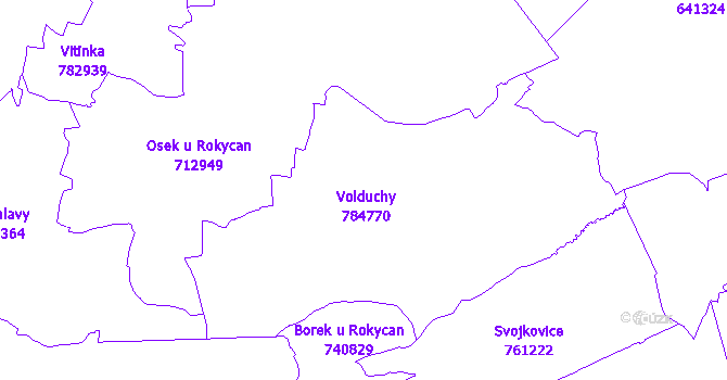 Katastrální mapa Volduchy