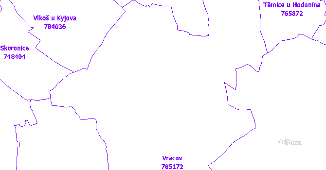Katastrální mapa Vracov