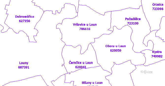 Katastrální mapa Vršovice