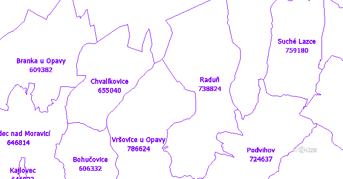 Katastrální mapa Vršovice