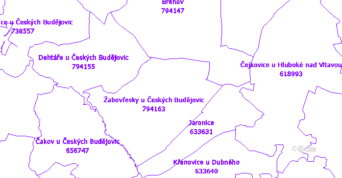 Katastrální mapa Žabovřesky