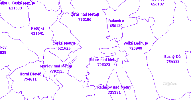 Katastrální mapa Žďár nad Metují