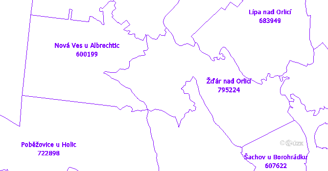 Katastrální mapa Žďár nad Orlicí