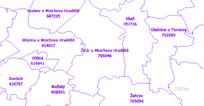 Katastrální mapa Žďár
