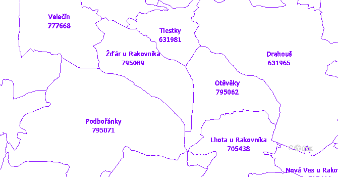 Katastrální mapa Žďár