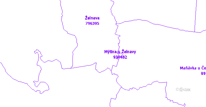 Katastrální mapa Želnava