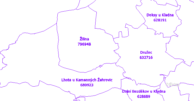 Katastrální mapa Žilina