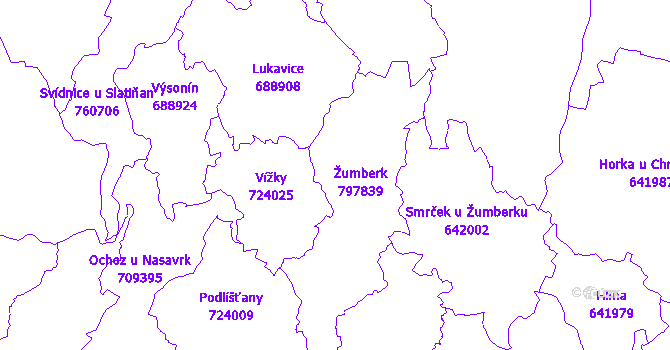 Katastrální mapa Žumberk