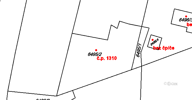 Rychvald 1310 na parcele st. 6495/2 v KÚ Rychvald, Katastrální mapa