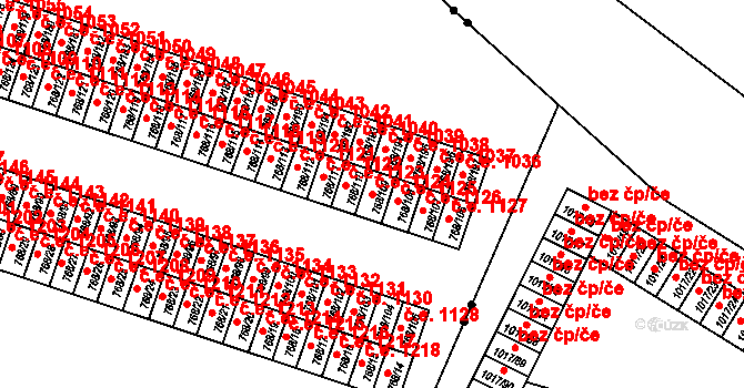 Pudlov 1124, Bohumín na parcele st. 768/109 v KÚ Pudlov, Katastrální mapa