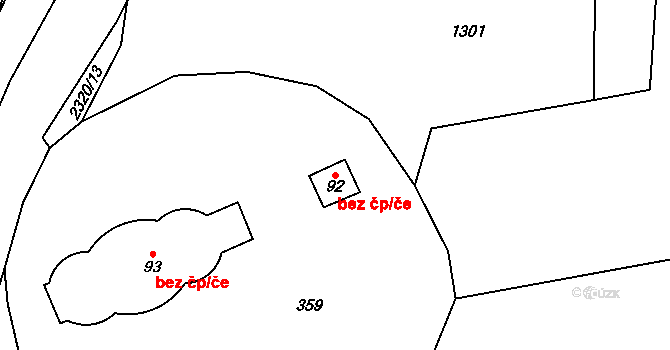 Lukavice 44271000 na parcele st. 92 v KÚ Lukavice u Rychnova nad Kněžnou, Katastrální mapa
