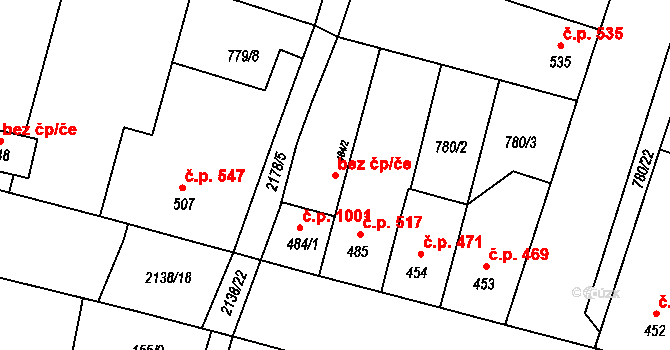 Lišov 50438000 na parcele st. 484/2 v KÚ Lišov, Katastrální mapa