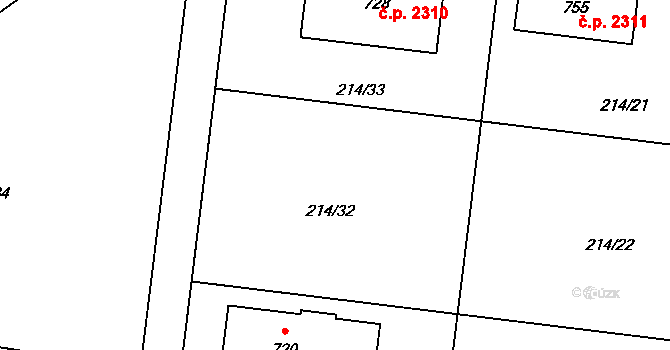 Nová Hospoda 2309, Kamenice na parcele st. 834 v KÚ Štiřín, Katastrální mapa
