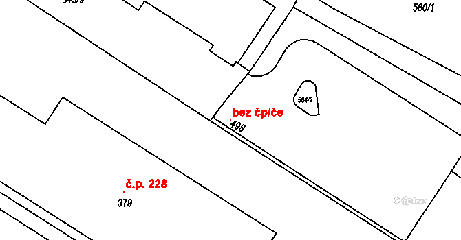 Radostín nad Oslavou 110189001 na parcele st. 498 v KÚ Radostín nad Oslavou, Katastrální mapa