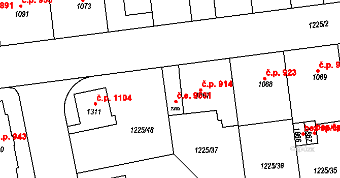 Lipník nad Bečvou I-Město 9531, Lipník nad Bečvou na parcele st. 2385 v KÚ Lipník nad Bečvou, Katastrální mapa