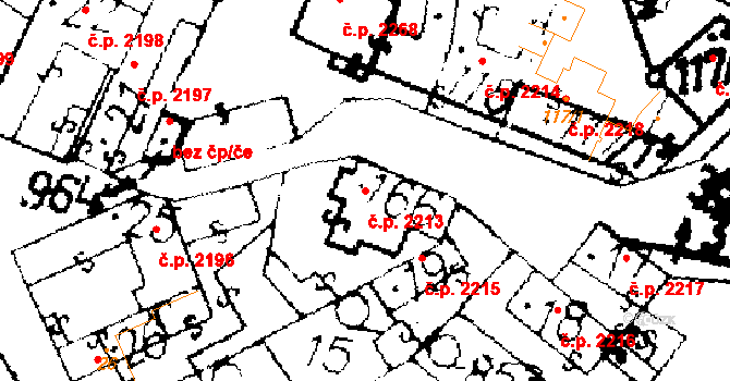 Podlusky 2213, Roudnice nad Labem na parcele st. 166 v KÚ Podlusky, Katastrální mapa