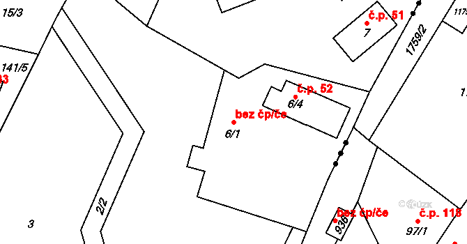 Písečná 20224001 na parcele st. 6/1 v KÚ Písečná u Jablunkova, Katastrální mapa