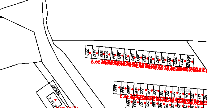 Kuřim 754 na parcele st. 3838 v KÚ Kuřim, Katastrální mapa
