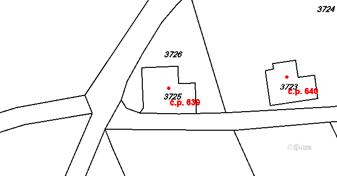 Varnsdorf 639 na parcele st. 3725 v KÚ Varnsdorf, Katastrální mapa