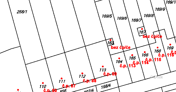 Heroltice 89, Hoštice-Heroltice na parcele st. 113 v KÚ Heroltice, Katastrální mapa