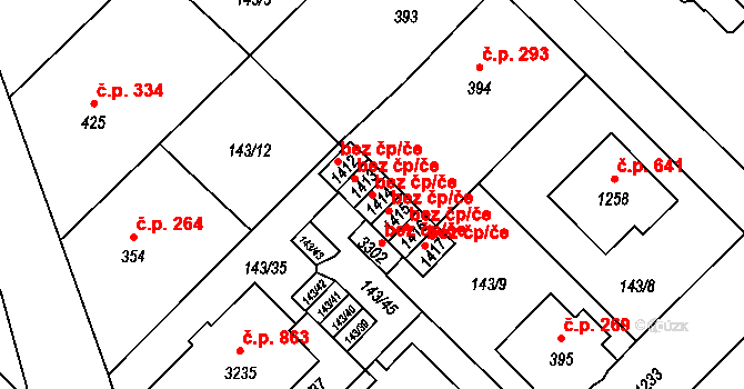 Mariánské Lázně 38795001 na parcele st. 1414 v KÚ Úšovice, Katastrální mapa