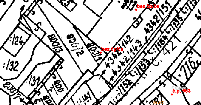 Kobylí 40663001 na parcele st. 800/1 v KÚ Kobylí na Moravě, Katastrální mapa
