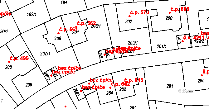 Ústí nad Labem 44722001 na parcele st. 205/3 v KÚ Klíše, Katastrální mapa