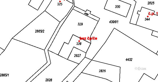Heřmanovice 45622001 na parcele st. 328 v KÚ Heřmanovice, Katastrální mapa