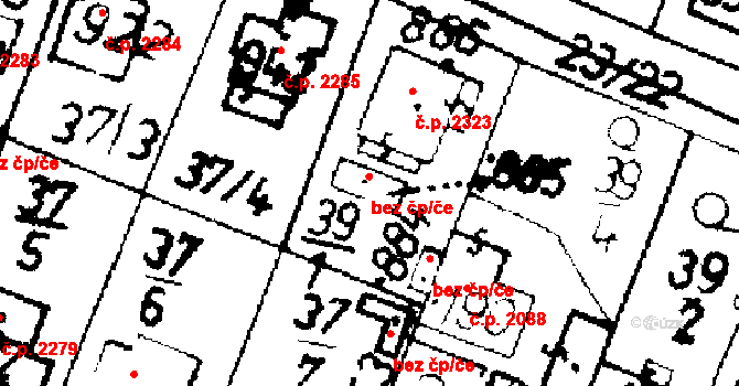 Roudnice nad Labem 47653001 na parcele st. 885 v KÚ Podlusky, Katastrální mapa