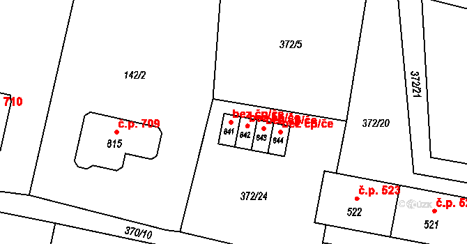 Mořkov 48318001 na parcele st. 841 v KÚ Mořkov, Katastrální mapa