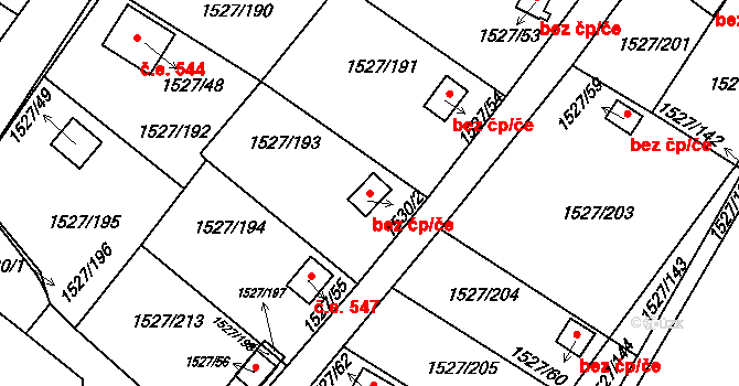 Miřetice u Klášterce nad Ohří 545, Klášterec nad Ohří na parcele st. 1530/2 v KÚ Miřetice u Klášterce nad Ohří, Katastrální mapa