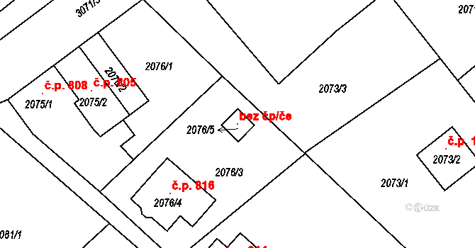 Rychnov nad Kněžnou 121176002 na parcele st. 2076/5 v KÚ Rychnov nad Kněžnou, Katastrální mapa