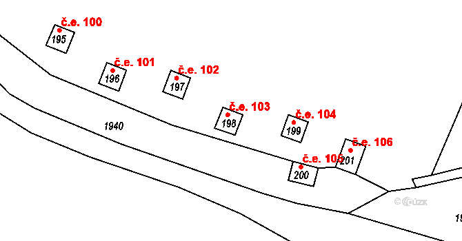 Hluboká 103, Nalžovice, Katastrální mapa