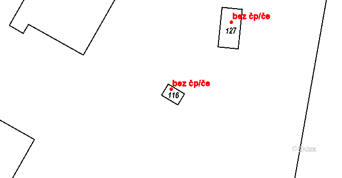 Vrbice 41119002 na parcele st. 116 v KÚ Vrbice u Roudnice nad Labem, Katastrální mapa