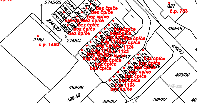 Havlíčkův Brod 44545002 na parcele st. 4596 v KÚ Havlíčkův Brod, Katastrální mapa