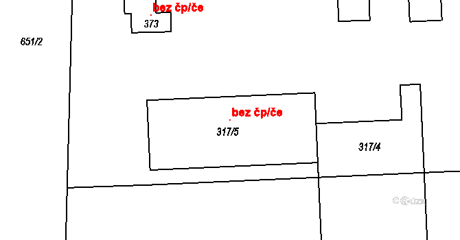 Brozany nad Ohří 97804002 na parcele st. 317/5 v KÚ Brozany nad Ohří, Katastrální mapa