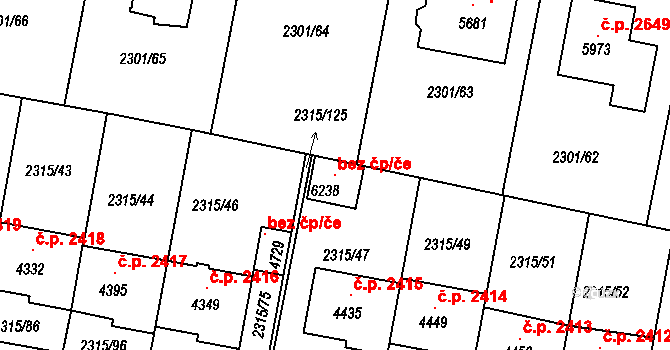 Rakovník 105355003 na parcele st. 6238 v KÚ Rakovník, Katastrální mapa