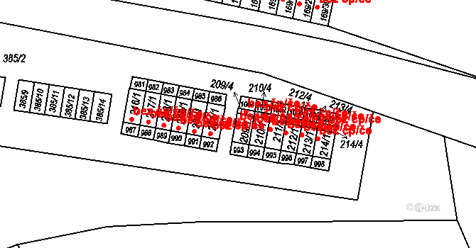Rychnov nad Kněžnou 38473003 na parcele st. 209/1 v KÚ Lipovka u Rychnova nad Kněžnou, Katastrální mapa