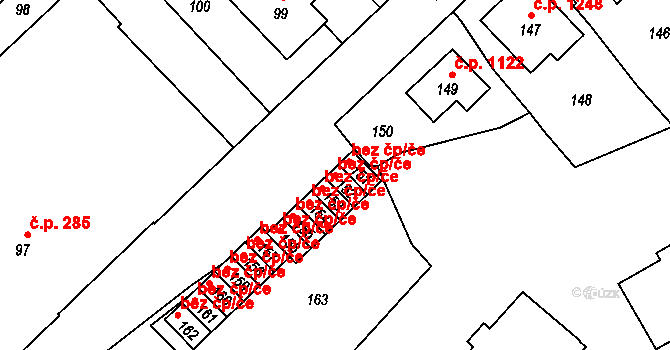 Vsetín 39549003 na parcele st. 152 v KÚ Vsetín, Katastrální mapa