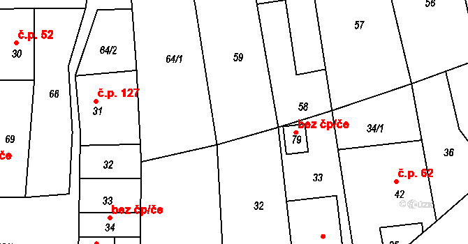 Bohdíkov 49252003 na parcele st. 79 v KÚ Raškov Dvůr, Katastrální mapa